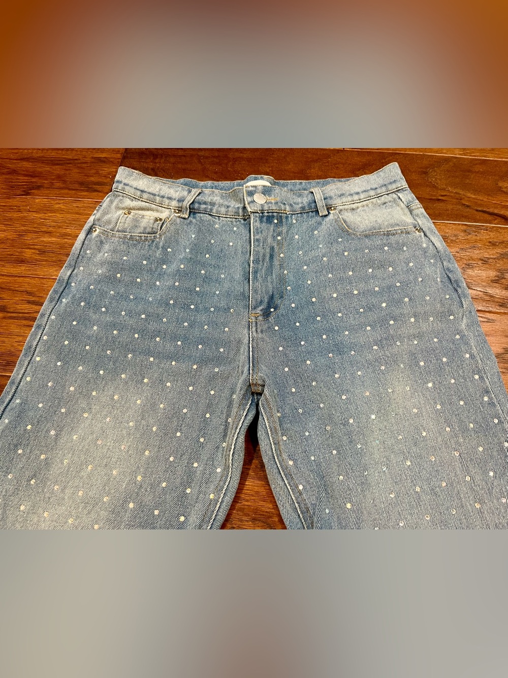Blush Boutique Light Blue Women's Embellished Straight Jeans